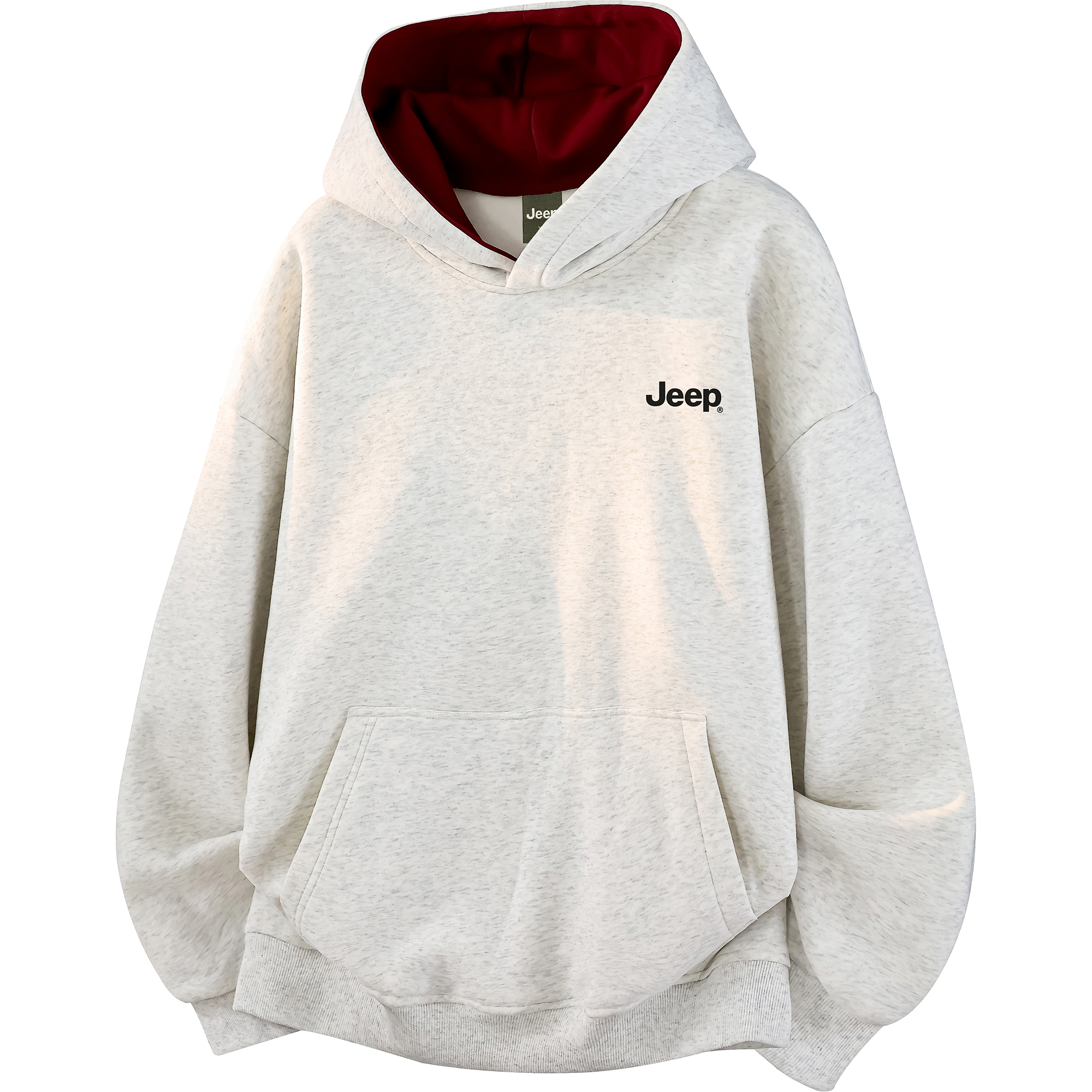 

Свитшот для верховой езды Casual Collection Unisex Jeep, белый серый & красный fleece-lined