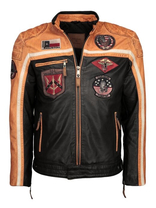 

Кожаный пиджак Topgun, оранжевый