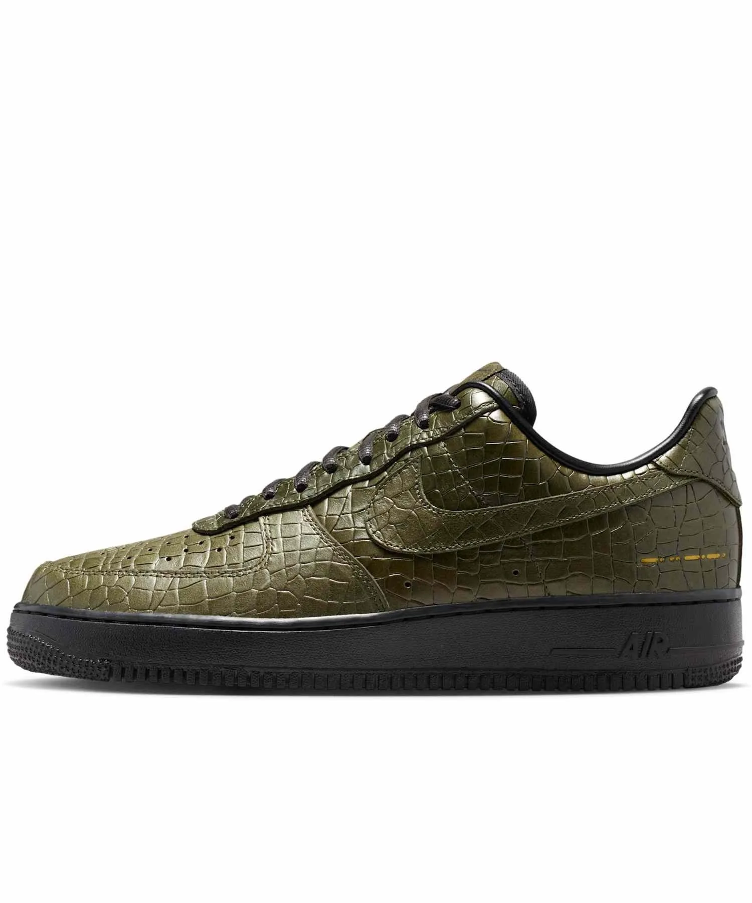 Мужские кроссовки из натуральной кожи Air Force 1 '07 Premium NIKE хаки — фото 4