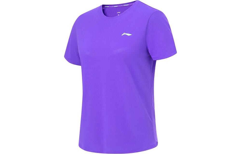 

Футболка из коллекции Running, женская, флуоресцентная, пылающая, фиолетовая Lining
