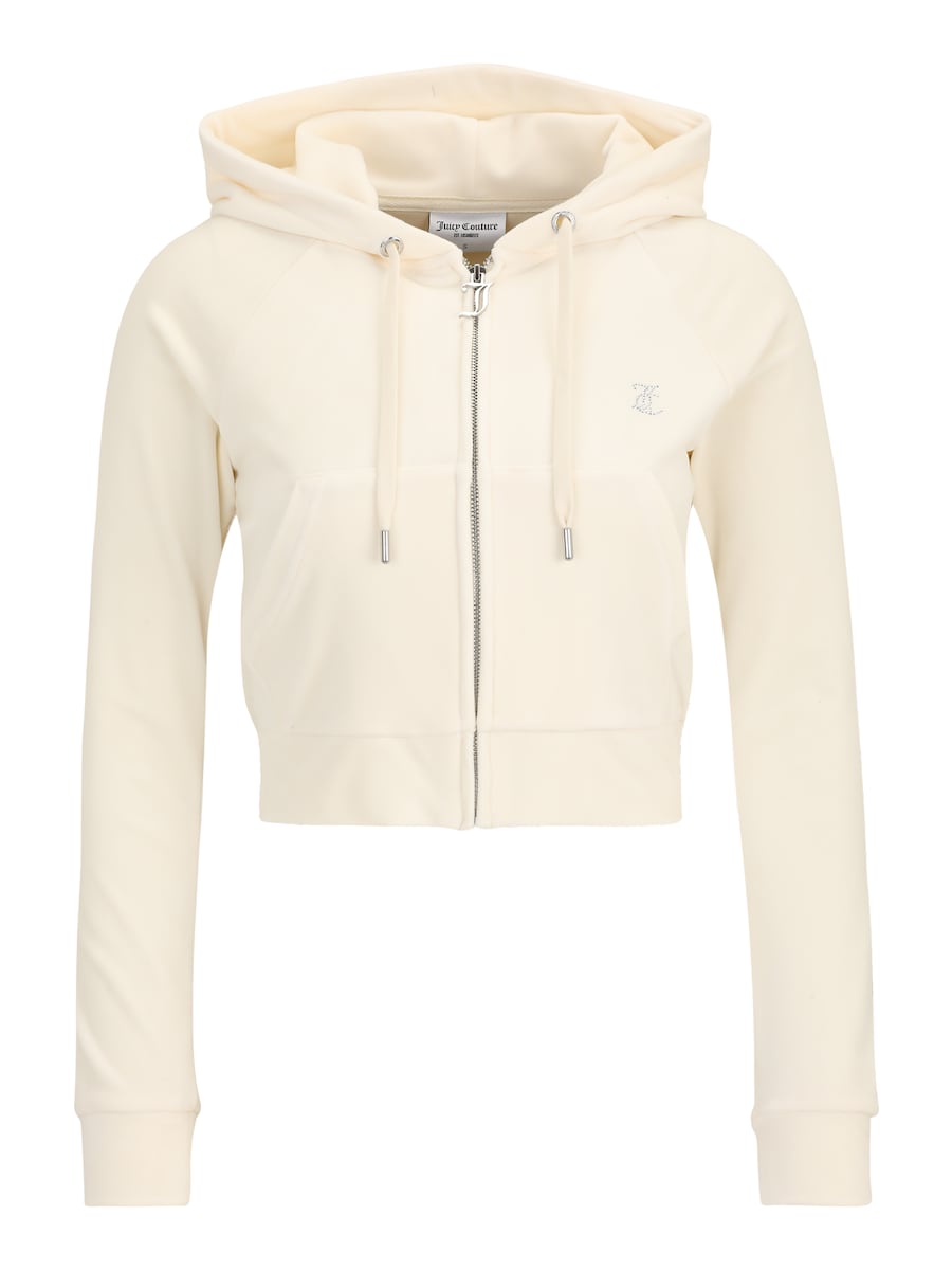 

Толстовка с капюшоном на молнии Juicy Couture Petite Madison, Wool White