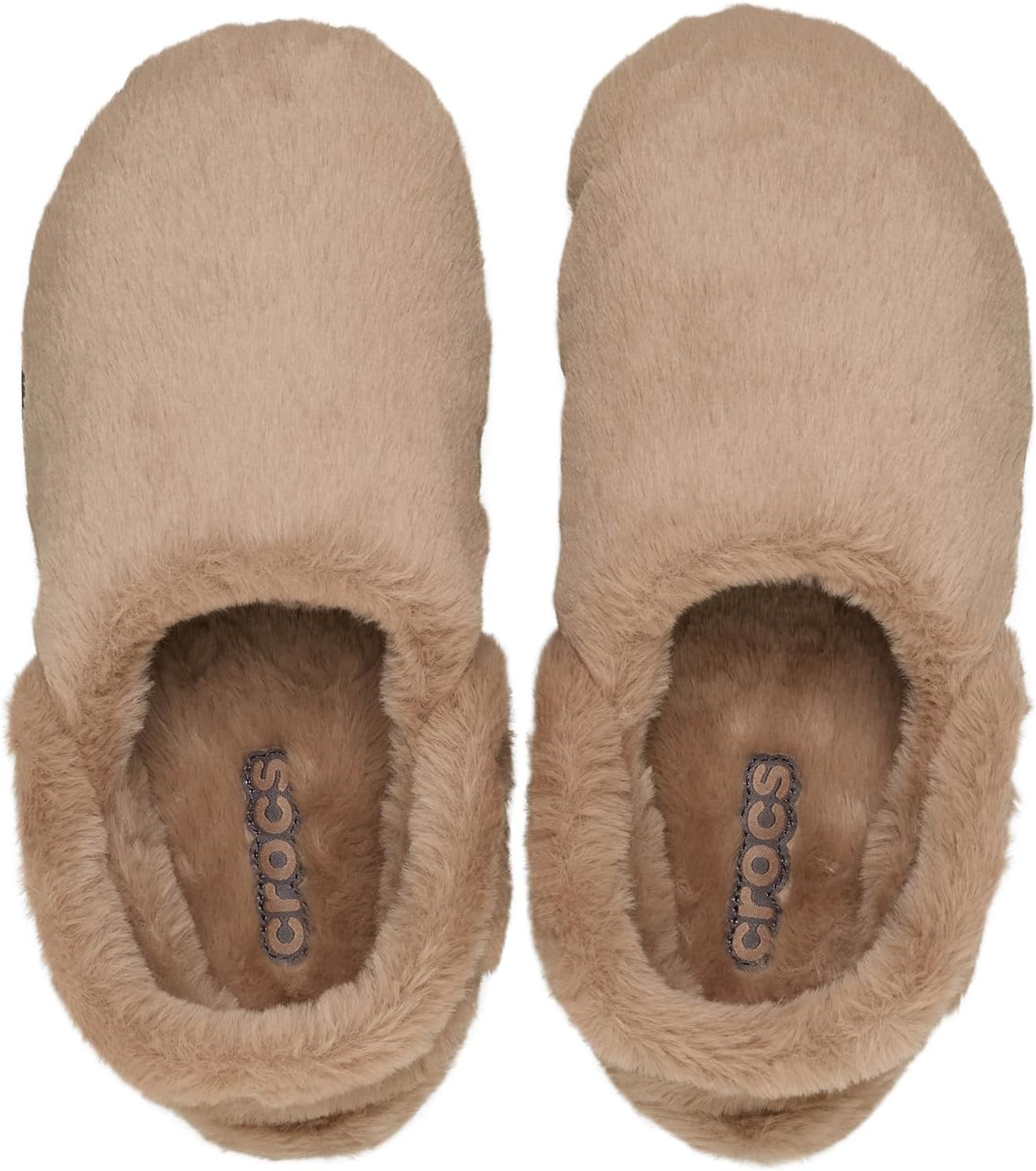 Сабо унисекс для взрослых Classic Unforgettable с подкладкой, пушистые тапочки Crocs, шоколадный — фото 2
