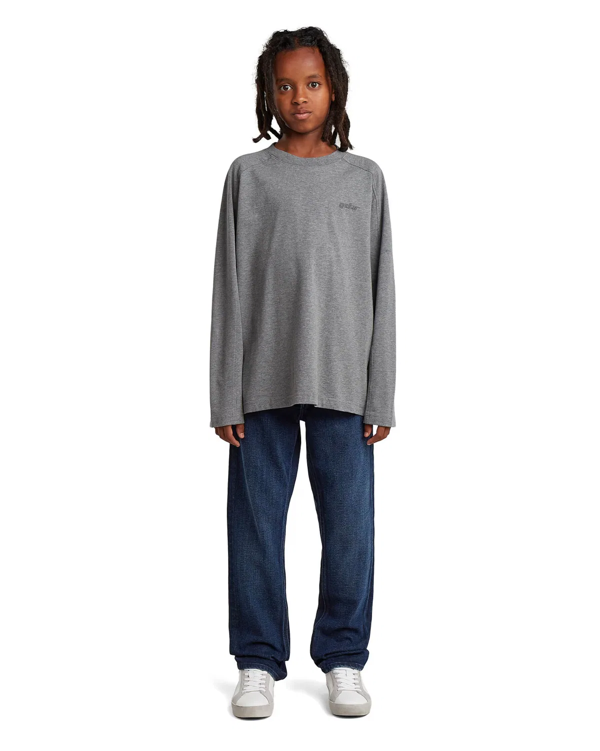Джинсы G-Star Regular Jeans Boys Mosa Straight Jeans синего цвета — фото 4