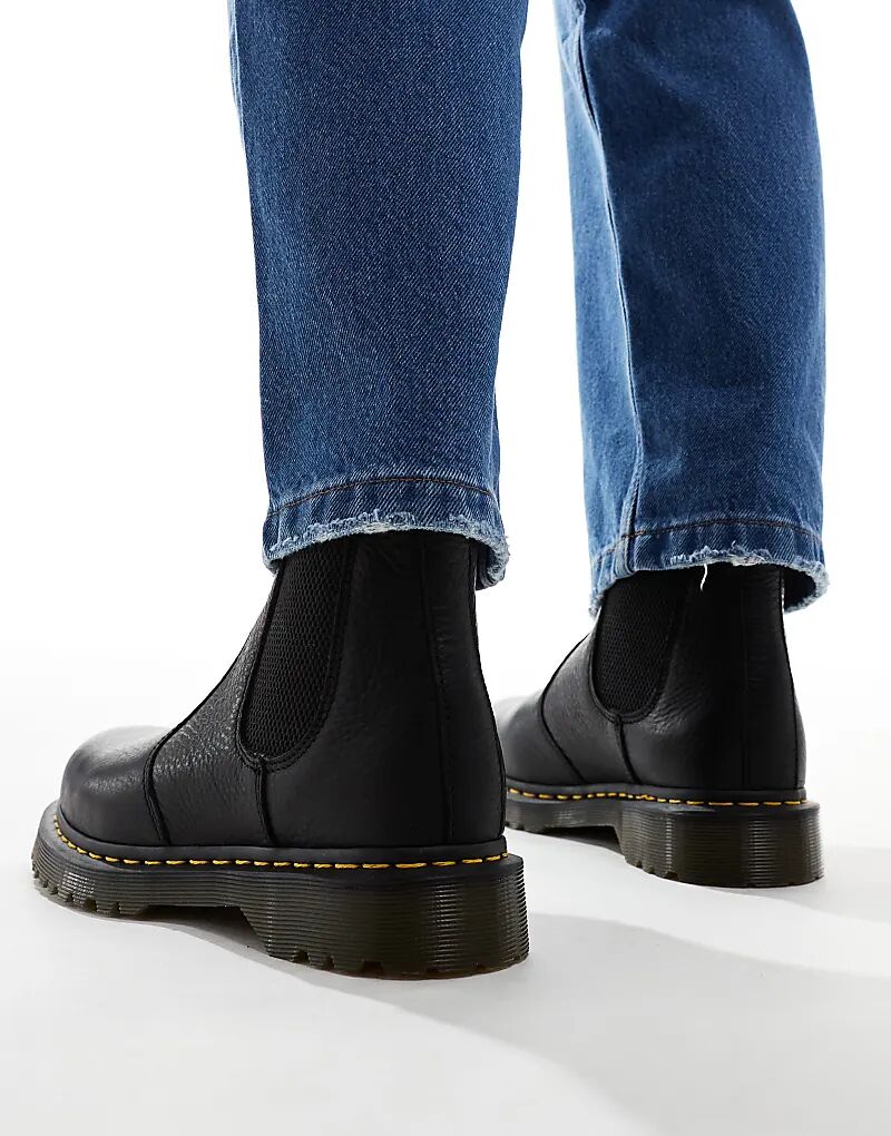 Ботинки челси Dr Martens 2976 с меховой подкладкой, черного цвета — фото 2