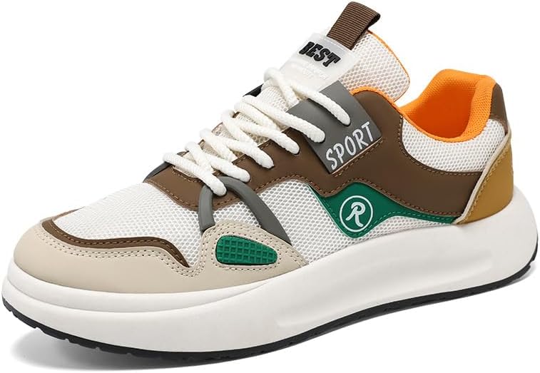 

Мужские кроссовки Minlaidian для скейтборда с низким верхом, удобные, с шнуровкой и противоскользящей подошвой, подходящие для активного отдыха на улице, оранжевый