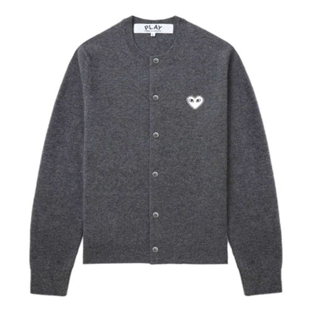 

Вязаный кардиган унисекс с круглым вырезом и умеренным вырезом Cdg Play, серый