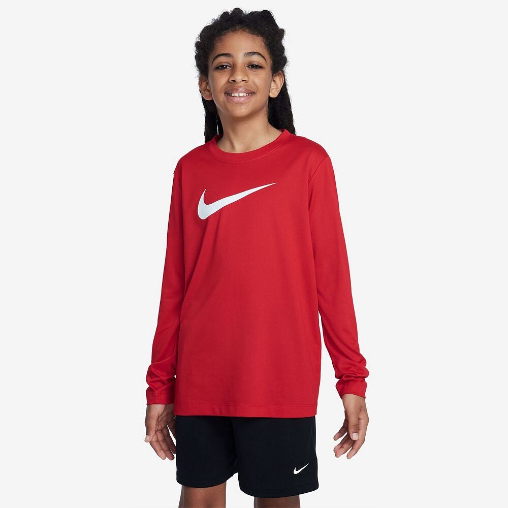 

Детская футболка Nike Dri-FIT с длинными рукавами, красный