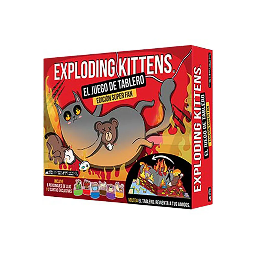 

Настольная игра Asmodee Exploding Kittens: Super Fan Edition, красный
