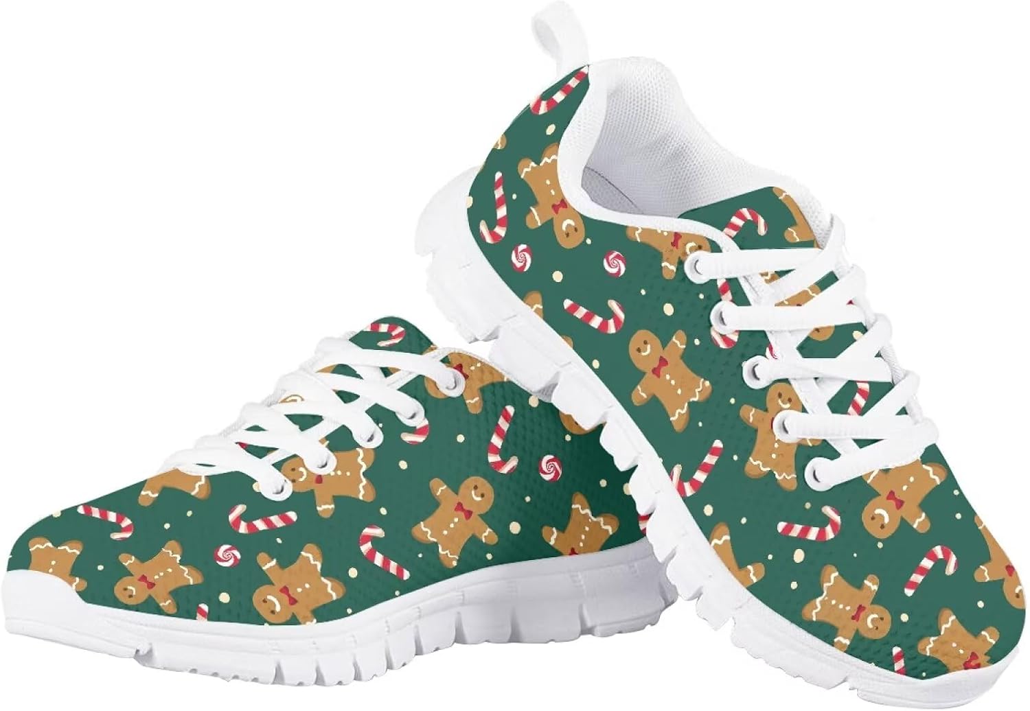 

Детские кроссовки для бега и прогулок, мультяшные, для мальчиков и девочек, теннисные кроссовки, спортивные, легкие, дышащие, из сетчатого материала, для малышей размер 11-13 / для больших детей размер 1-5 Quxjehoe, Christmas Gingerbread Man