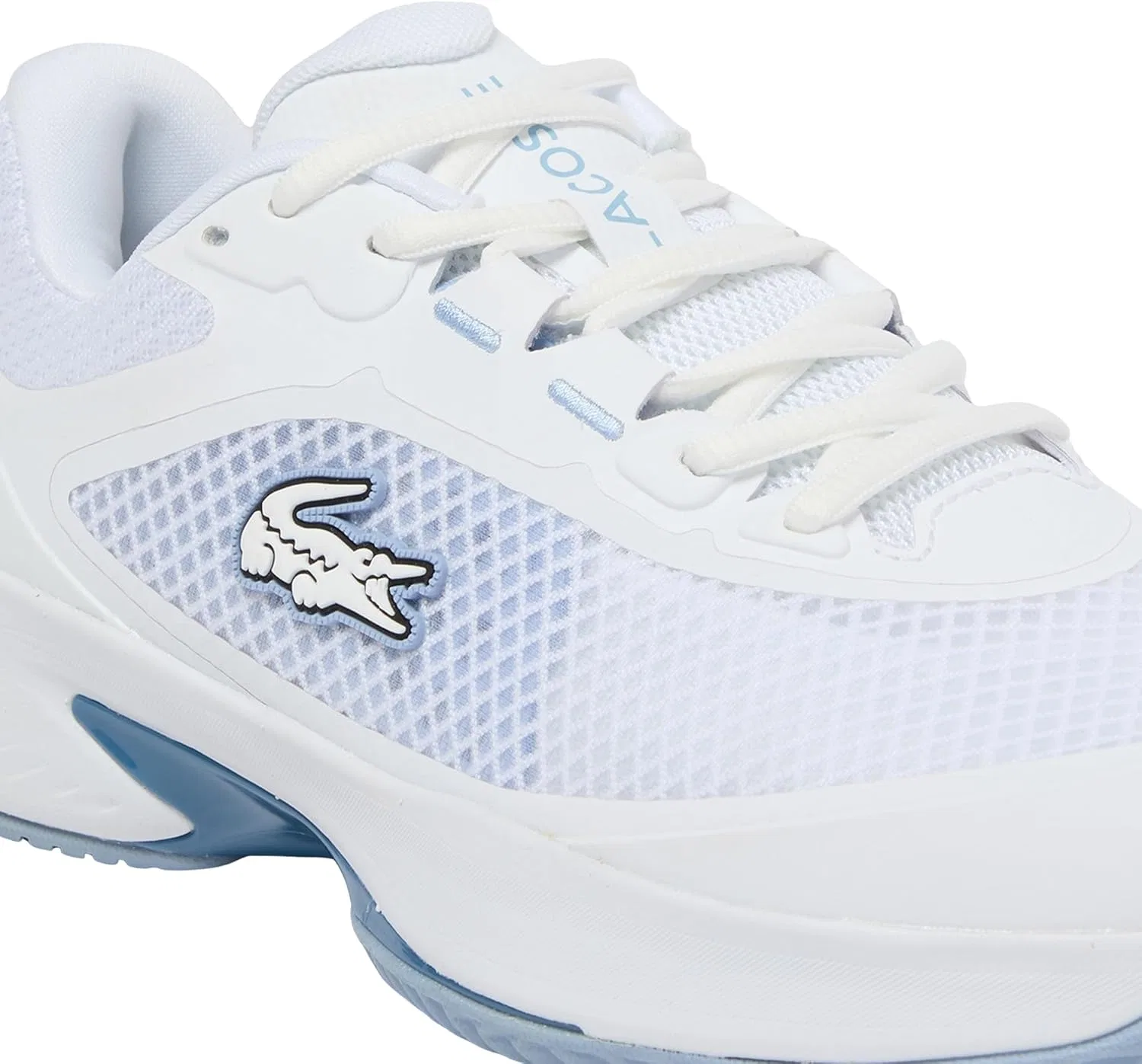 Кроссовки теннисные Lacoste, белый/голубой — фото 2