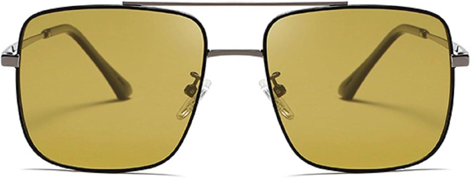 

Винтажные женские солнцезащитные очки-пилот для мужчин, квадратные солнцезащитные очки больших размеров, модные мужские солнцезащитные очки с двойным дужком mincl, Gold