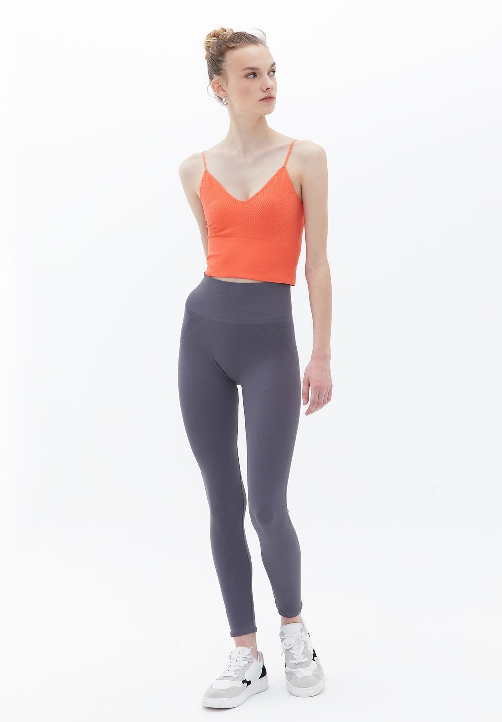 

Топ OXXO, коралл V-Neck Seamless Crop