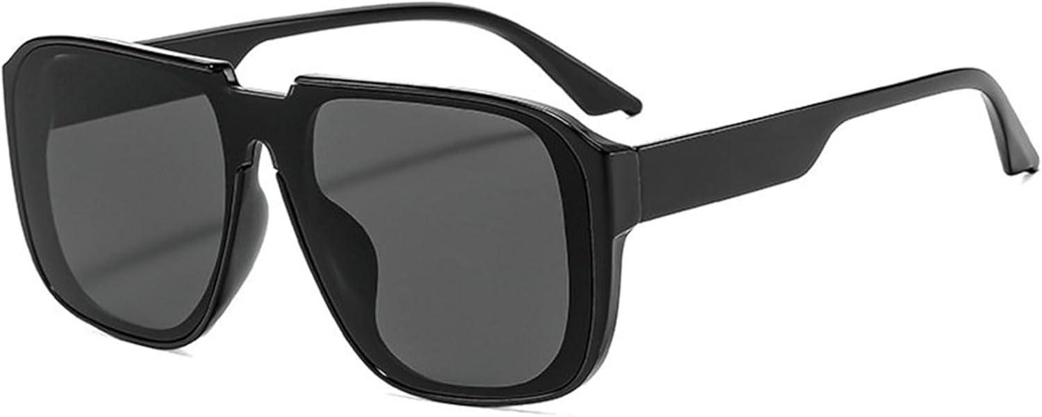 

Солнцезащитные очки COTIA квадратной формы для женщин и мужчин, ретро, ​​увеличенного размера, модные, с цельными линзами, стильные, для активного отдыха, в стиле «пилотские» солнцезащитные очки, Black