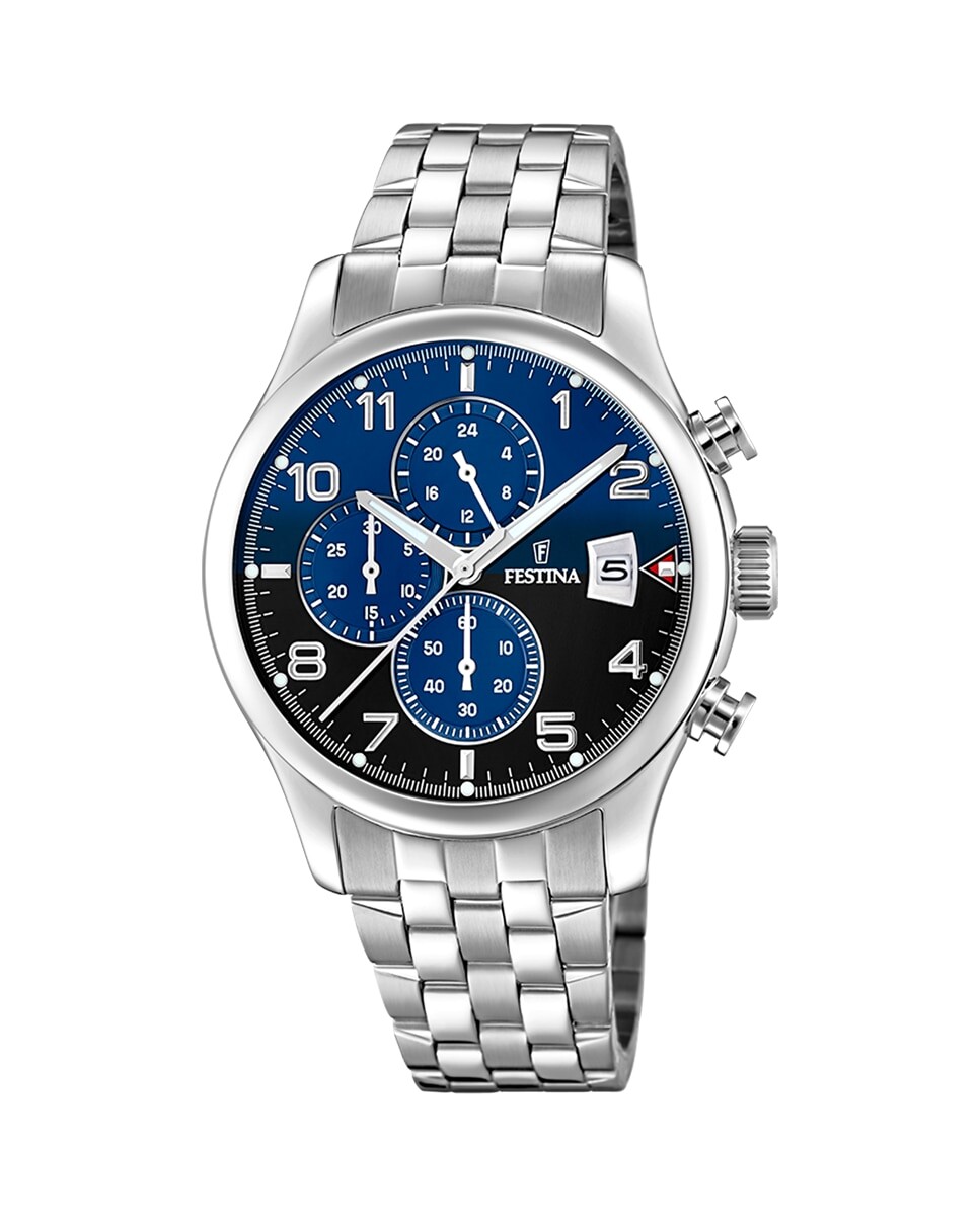 

F20374/8 Мужские часы Timeless Chronograph из серебряной стали Festina, серебро