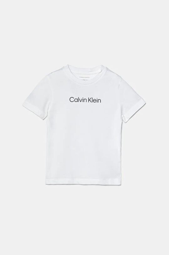 

Детская хлопковая футболка Calvin Klein Jeans, белый