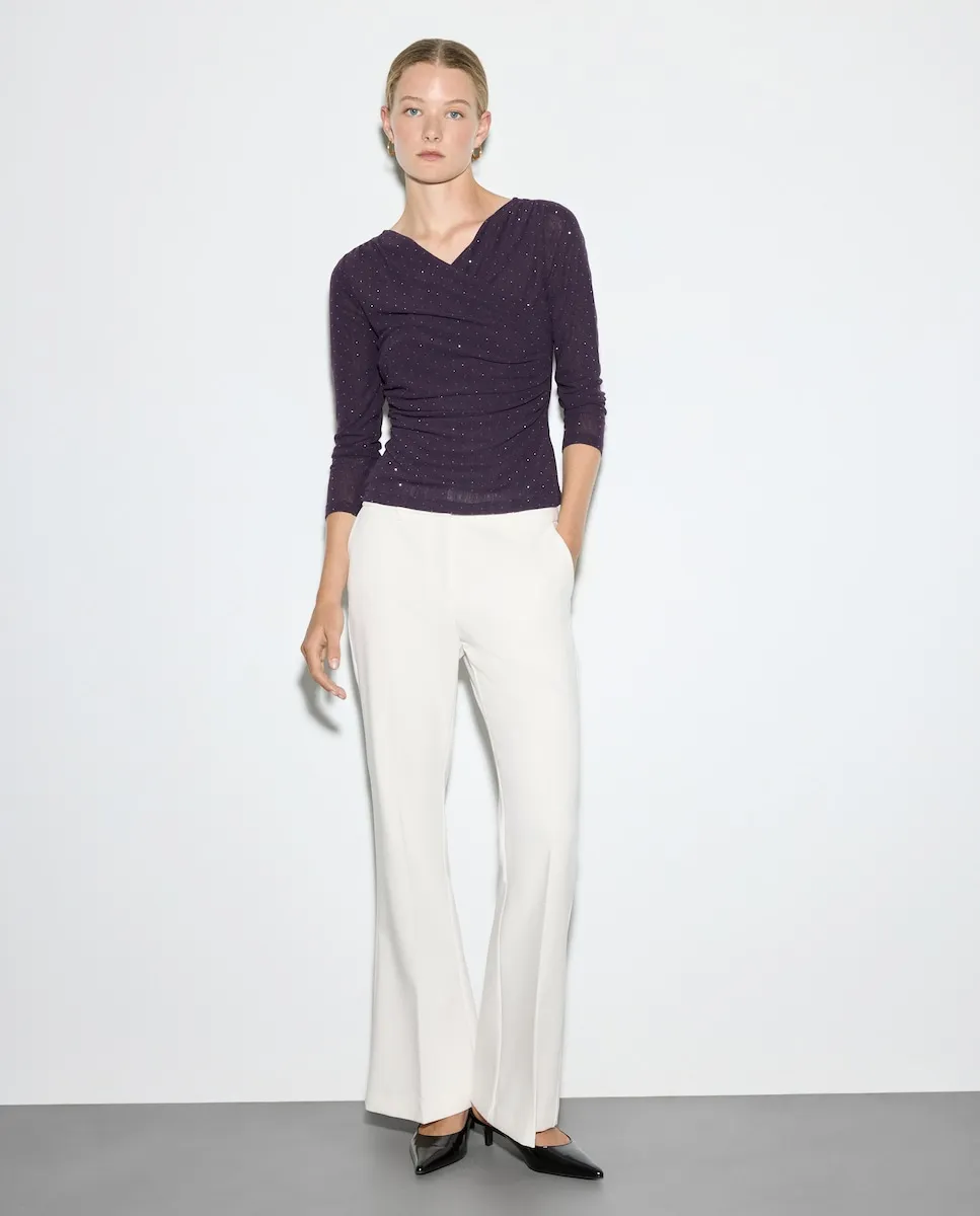 

Женская однотонная футболка с длинным рукавом Woman El Corte Inglés, бордовый