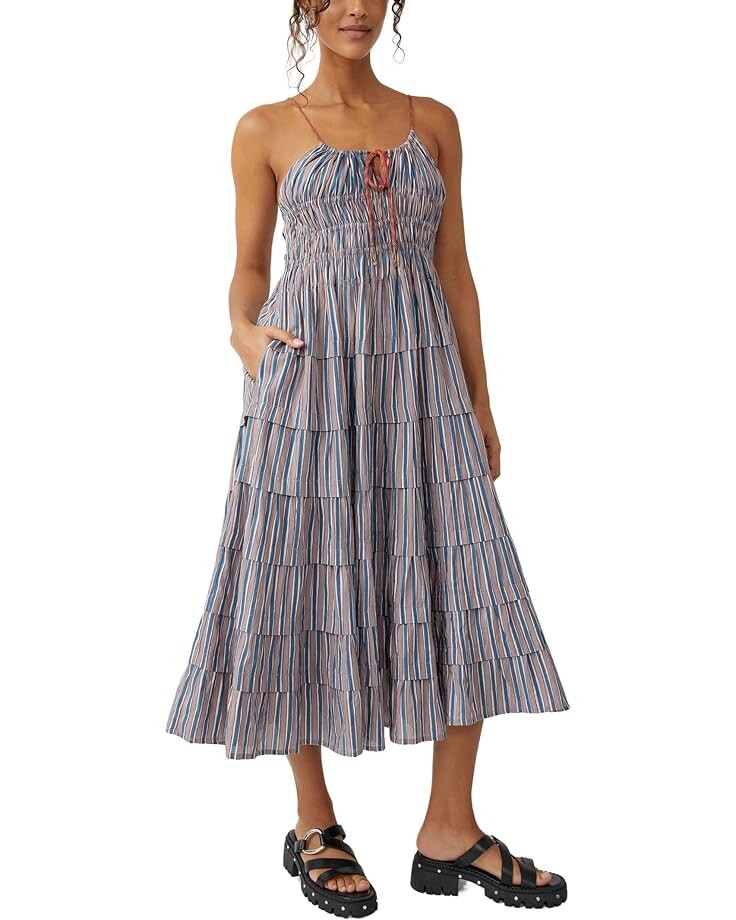 

Платье Free People Going Steady Midi, тауп