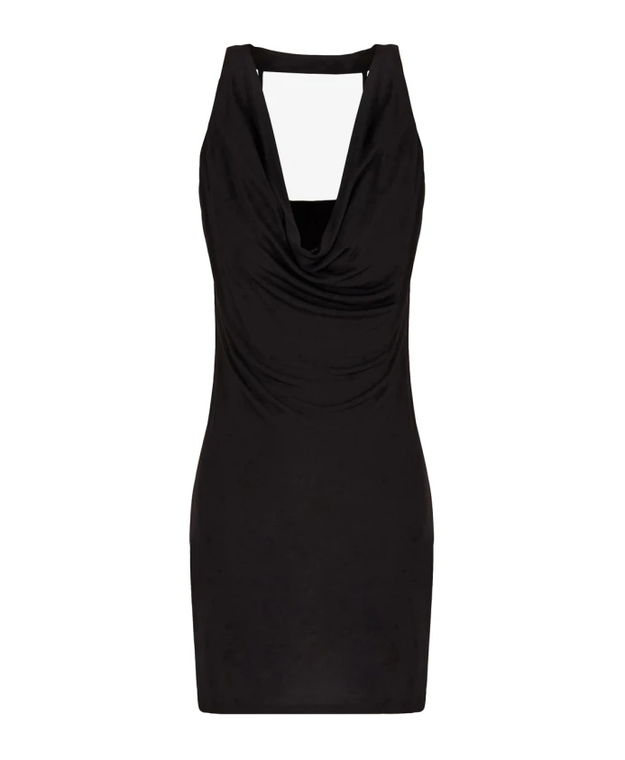 

Платье мини S из вискозной ткани Armani Exchange, черный