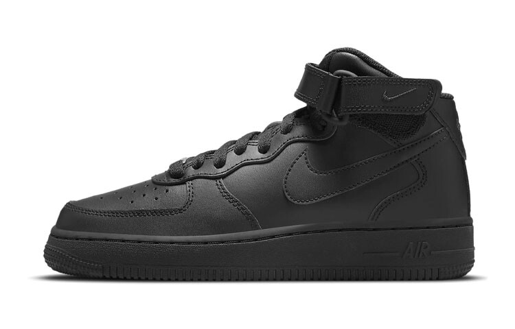 Кроссовки Nike Kids Air Force 1 Mid "Triple Black" Sneakers