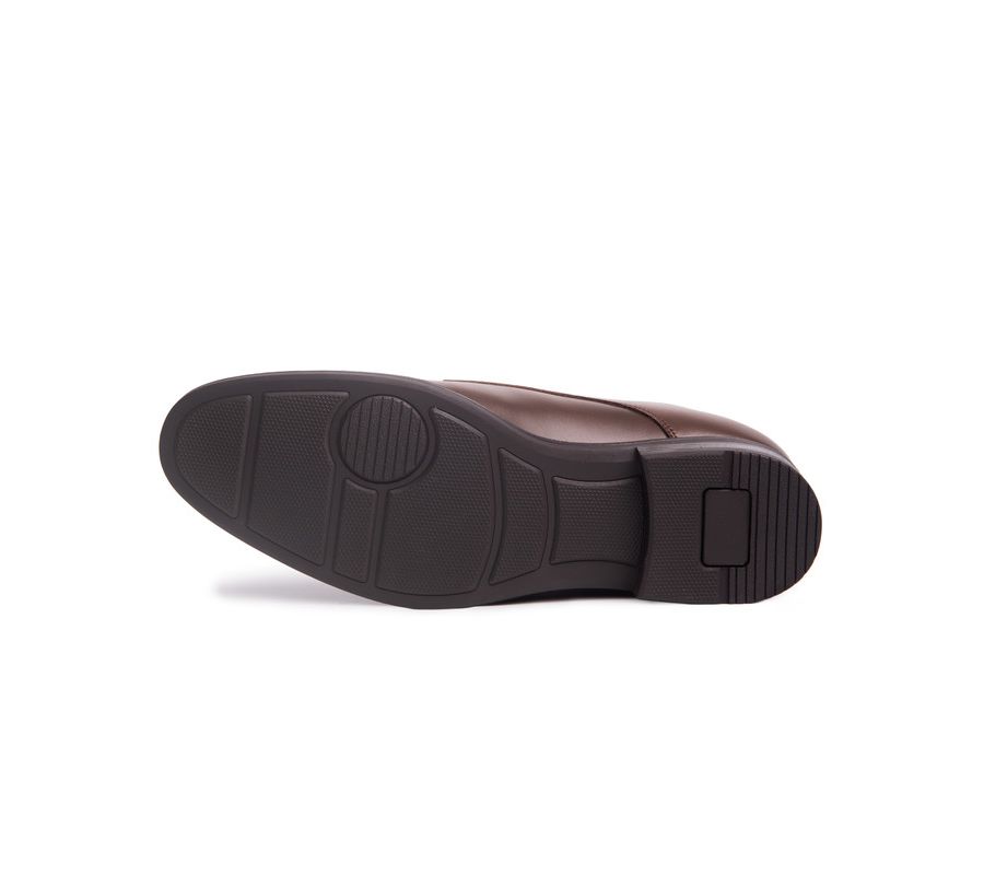 Мужские туфли-оксфорды Oliver Street Hands-Free Slip-On Double Monk Dress Oxfords Marc Joseph New York, Brown napa leather — фото 4