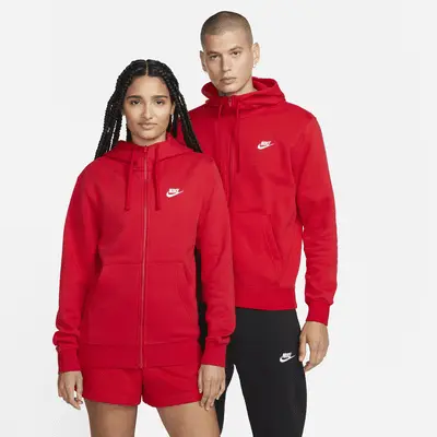 

Худи Nike Sportswear Club Fleece, цвет University Red/University Red/White