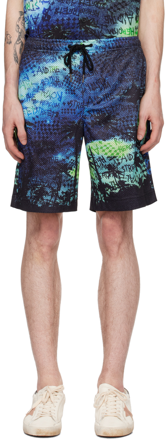 

Синие шорты Space Palm Ksubi