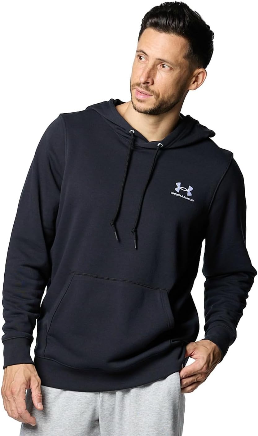 

Мужская толстовка Under Armour UA Essential Terry, черно-белый, Черный, Мужская толстовка Under Armour UA Essential Terry, черно-белый