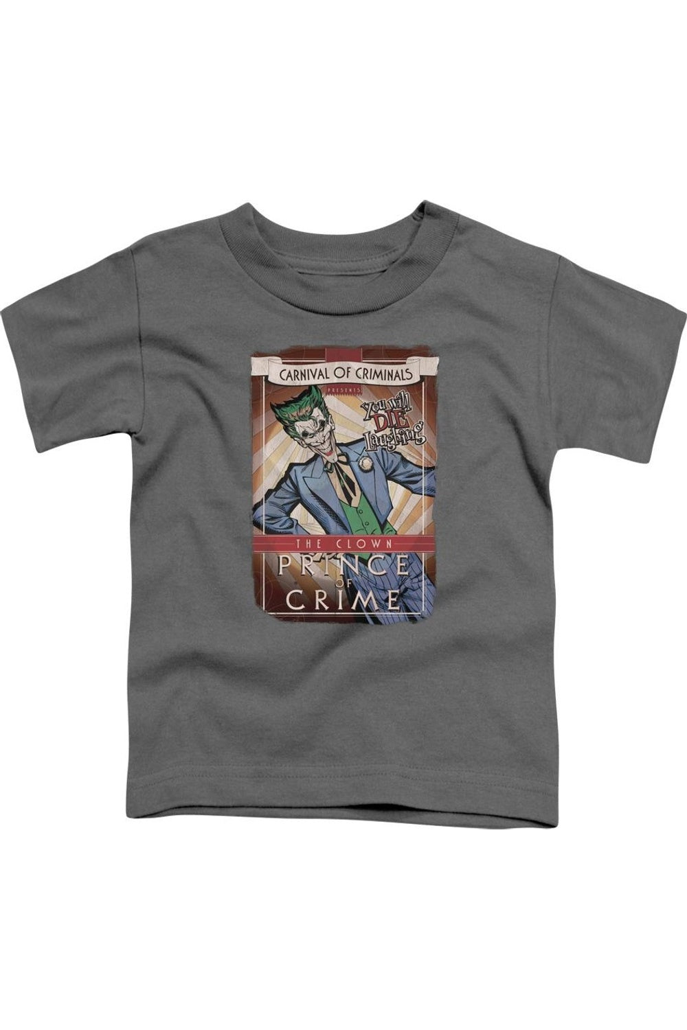

Футболка с коротким рукавом Batman Clown Prince для детей Gildan, Charcoal