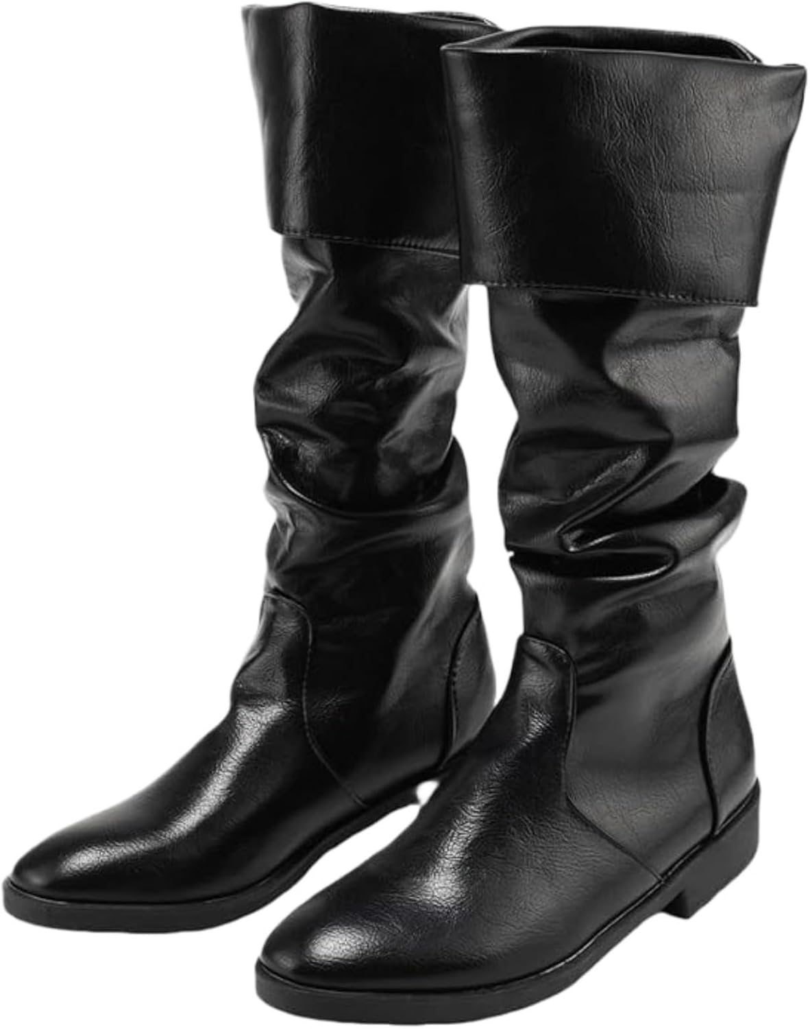 

Унисекс сапоги-платформа до колена с массивным каблуком, модные сапоги на каждый день из искусственной кожи без шнуровки, черные и коричневые высокие сапоги для осени и зимы Azttoztto