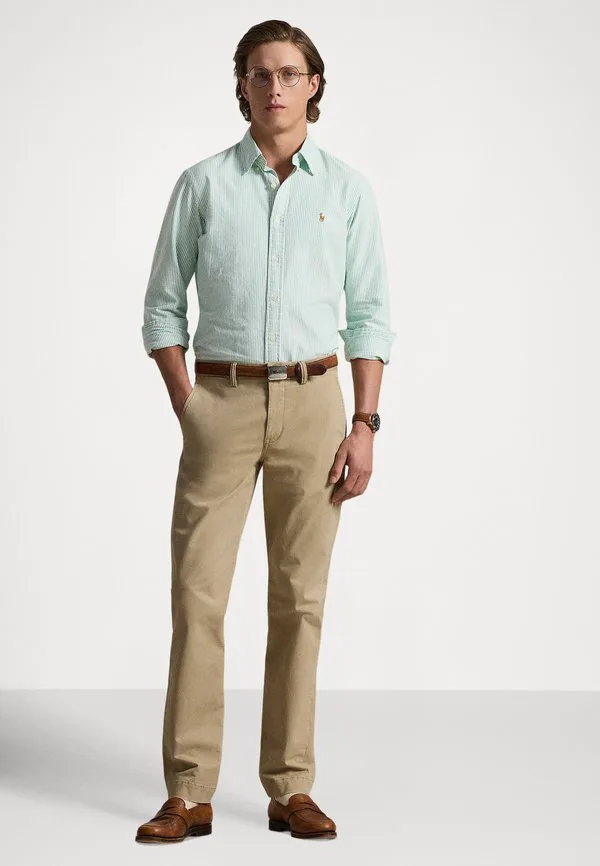 Рубашка-Оксфорд в полоску, сшитая на заказ. Polo Ralph Lauren, Cruise Green/White — фото 2
