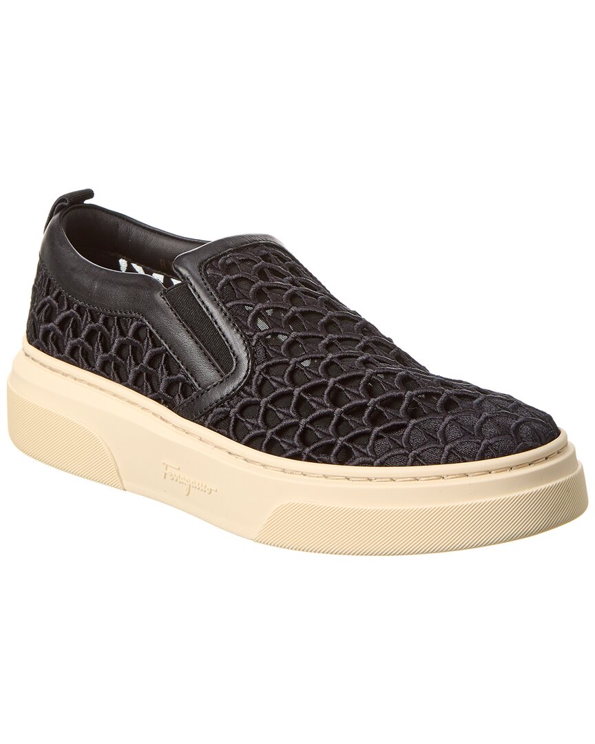 Ferragamo Cassina La кожаные слипоны Salvatore Ferragamo, черный