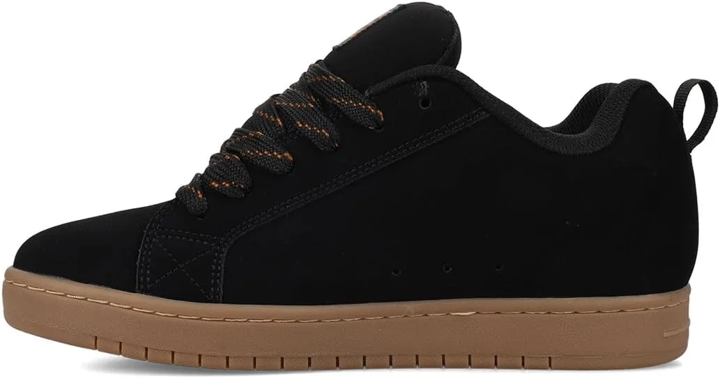 Мужские кожаные кроссовки DC Shoes Court Graffik, черный/зеленый/серый — фото 3
