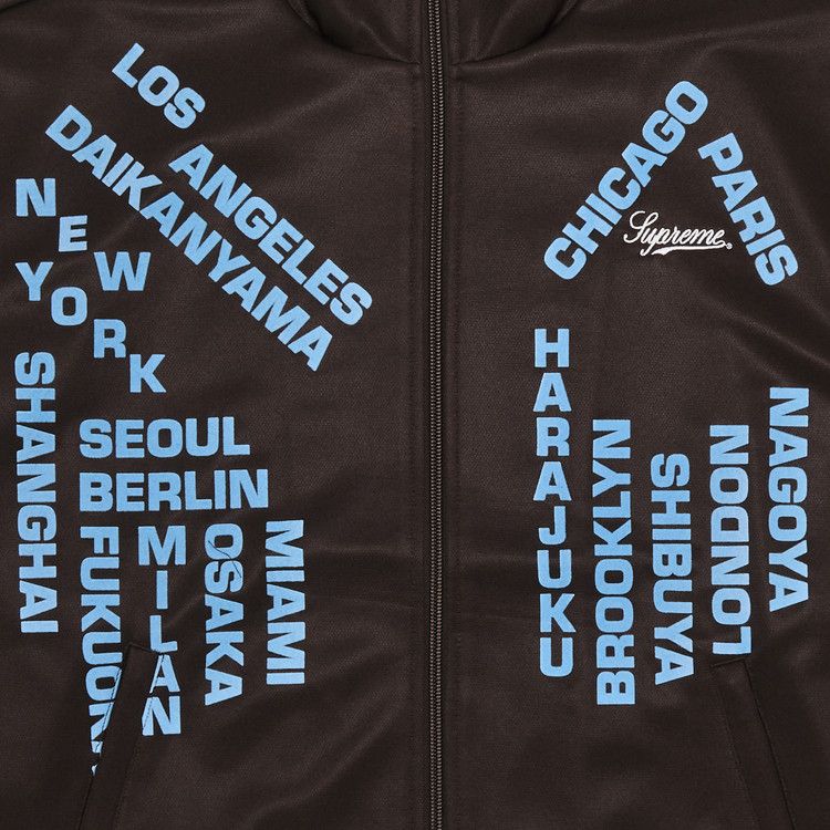 Спортивная куртка Supreme Worldwide Tricot Track Jacket, Brown — фото 3