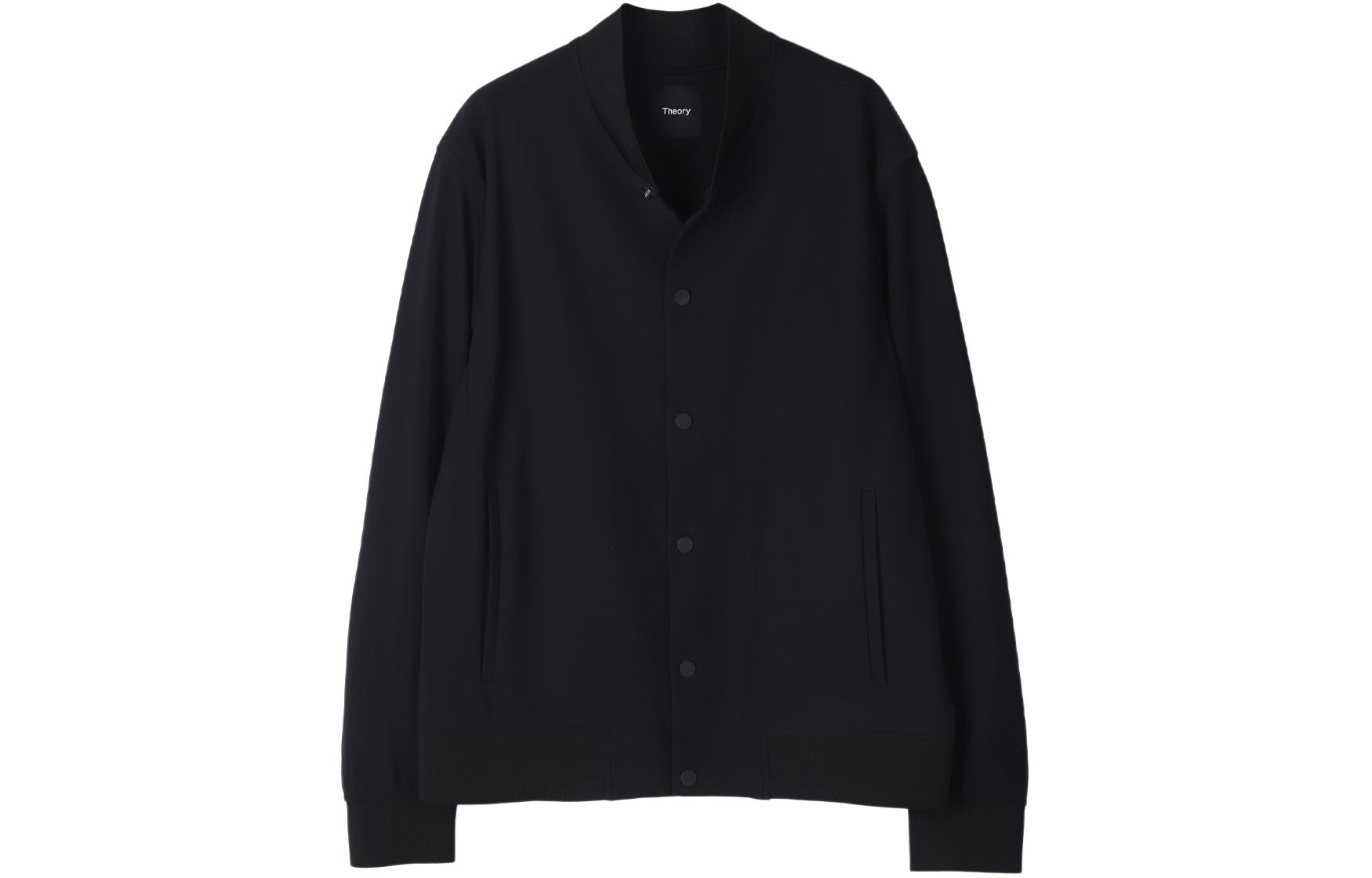 

Курка-бомбер на пуговицах THEORY, черный