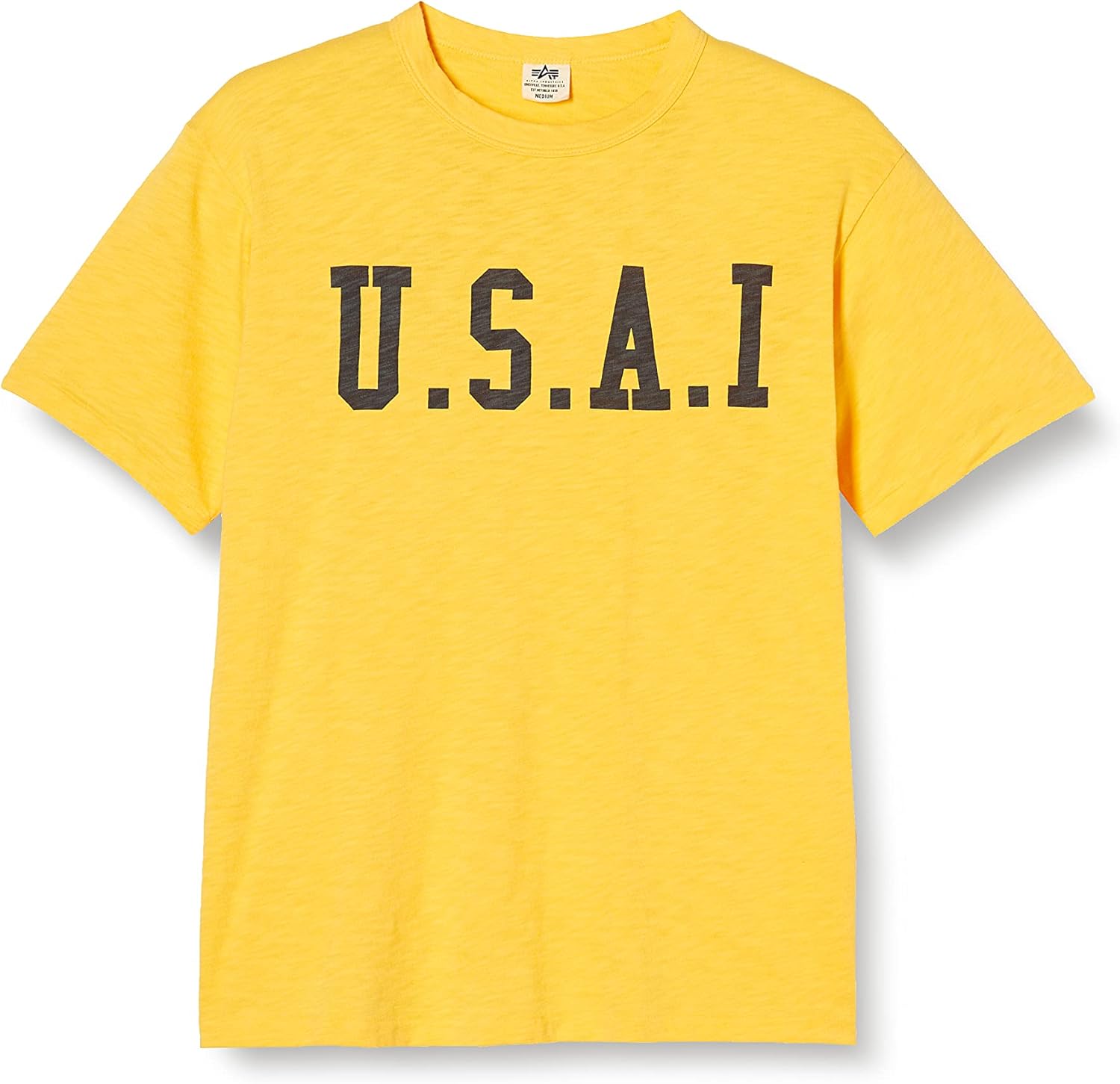 

Мужская винтажная футболка с принтом Alpha Industries TC1465 USAI Alpha Industries Inc, желтый