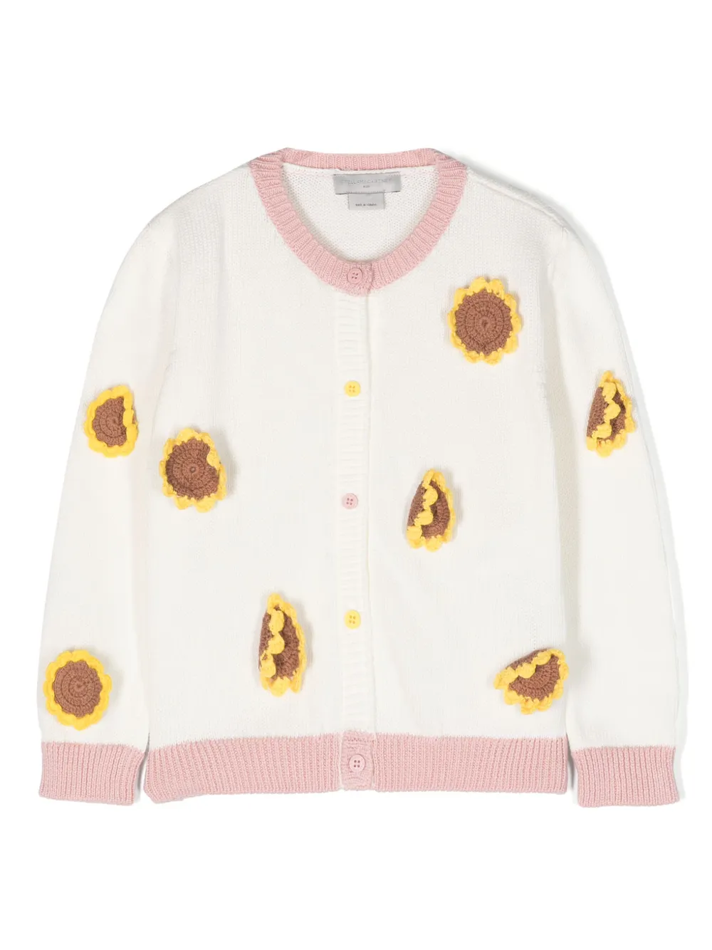 

Кардиган с аппликацией Sunflower Stella McCartney Kids, белый