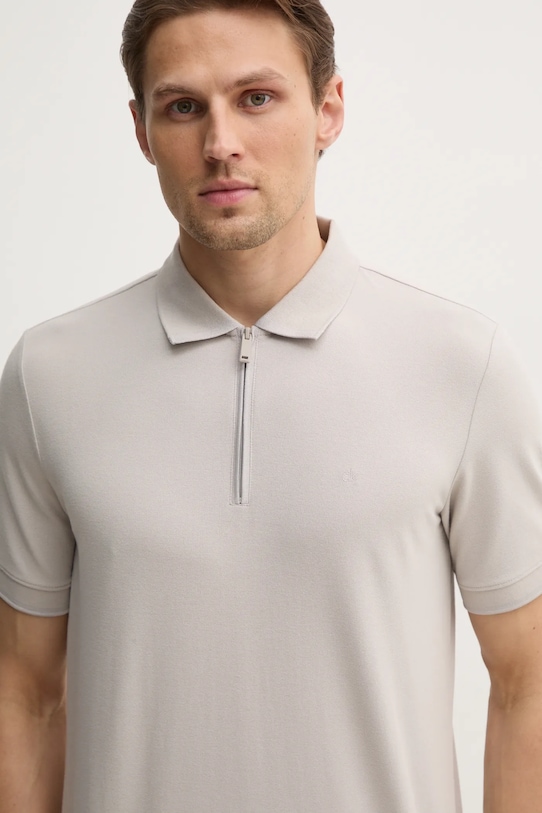 

Поло Calvin Klein, серый
