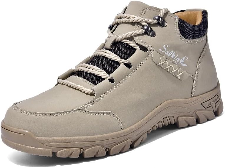 

Ботинки для мужчин Asifn для походов, нескользящие, дышащие, удобные, для вождения и активного отдыха, легкие, повседневные оксфорды на щиколотку, бежевый