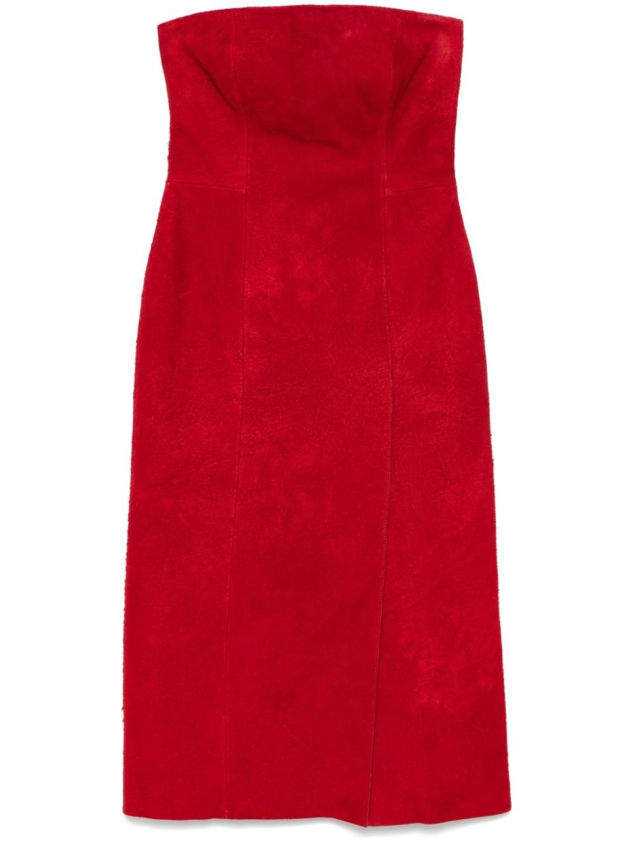

Alexander McQueen замшевое платье мини, красный