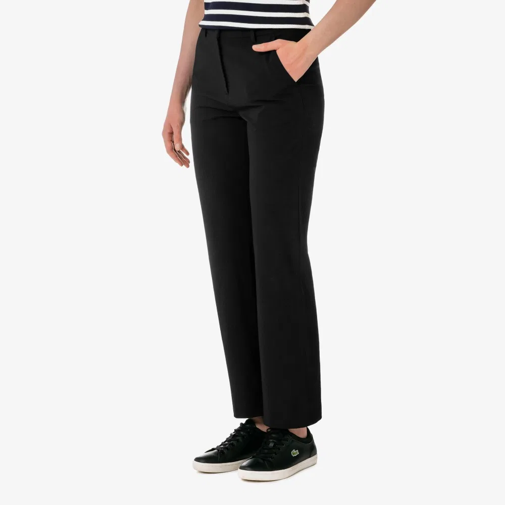 Слаксы женские Lacoste, классические, черные — фото 2