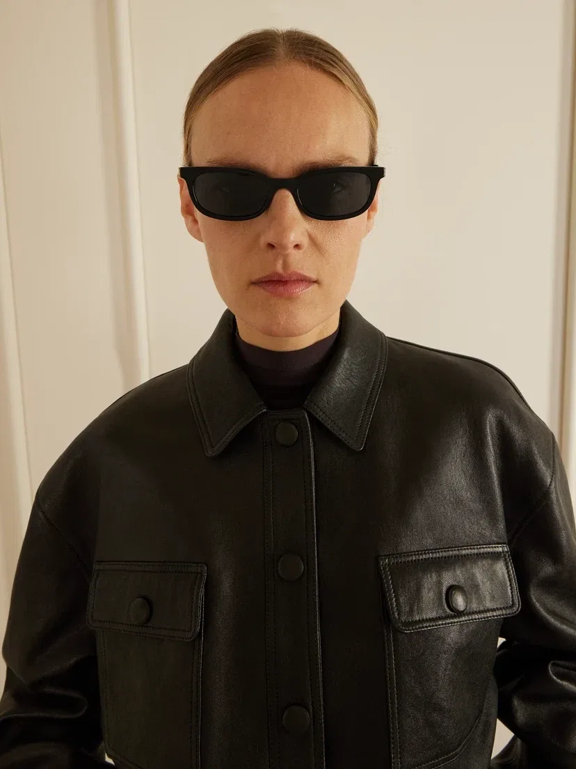 Солнцезащитные очки-кошачий глаз из ацетата Saint Laurent Eyewear, черный — фото 2