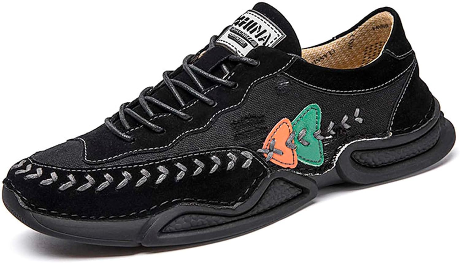 

Мужские повседневные спортивные кроссовки DZBAJRQM, модные кеды, шнуровка, повседневные походные туфли, противоскользящие, удобные для восхождений, обувь для прогулок и путешествий на открытом воздухе, черный