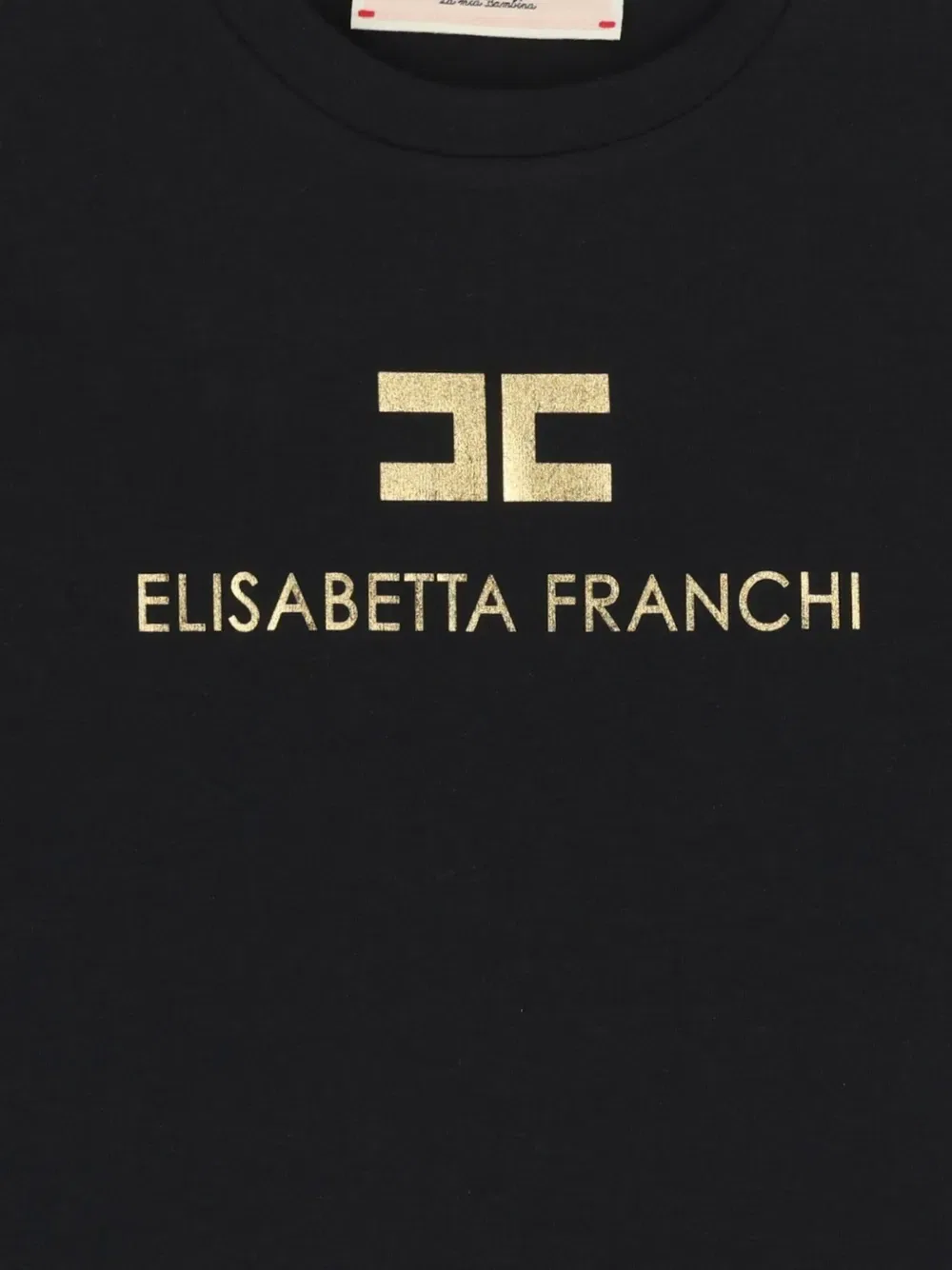 Футболка с логотипом Elisabetta Franchi Kids, черный — фото 3