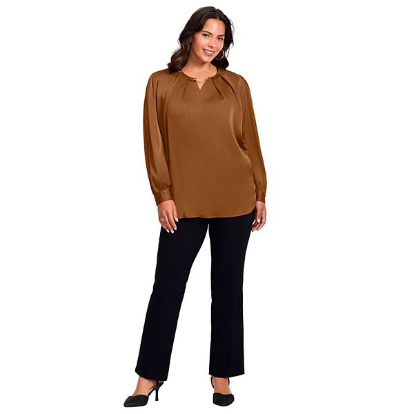 

Женский топ из сатина с цепочкой plus size Avenue, Antique Copper