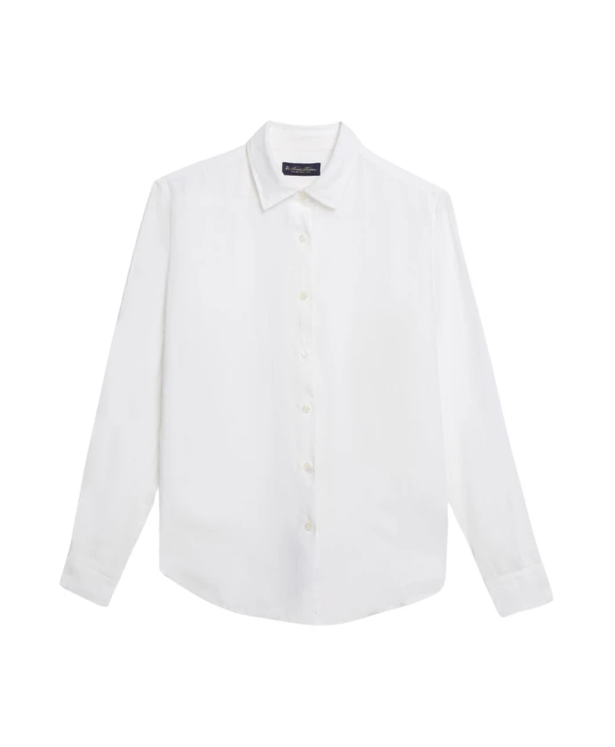 

Мужская повседневная льняная рубашка. Brooks Brothers, белый