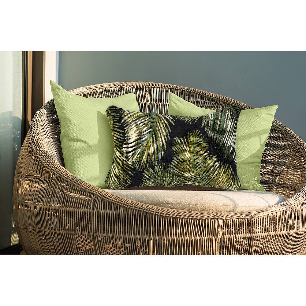 

Подушка Liora Manne Marina Palm Border для дома и улицы, черный