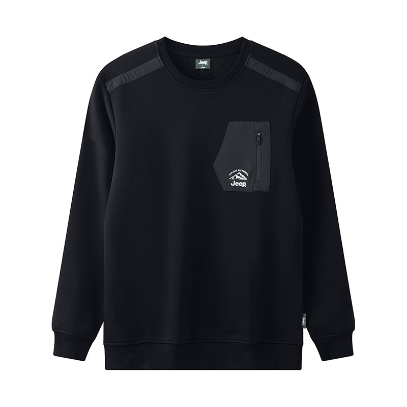 

Свитшот Unisex Crew Neck Moderate Regular Jeep, черный