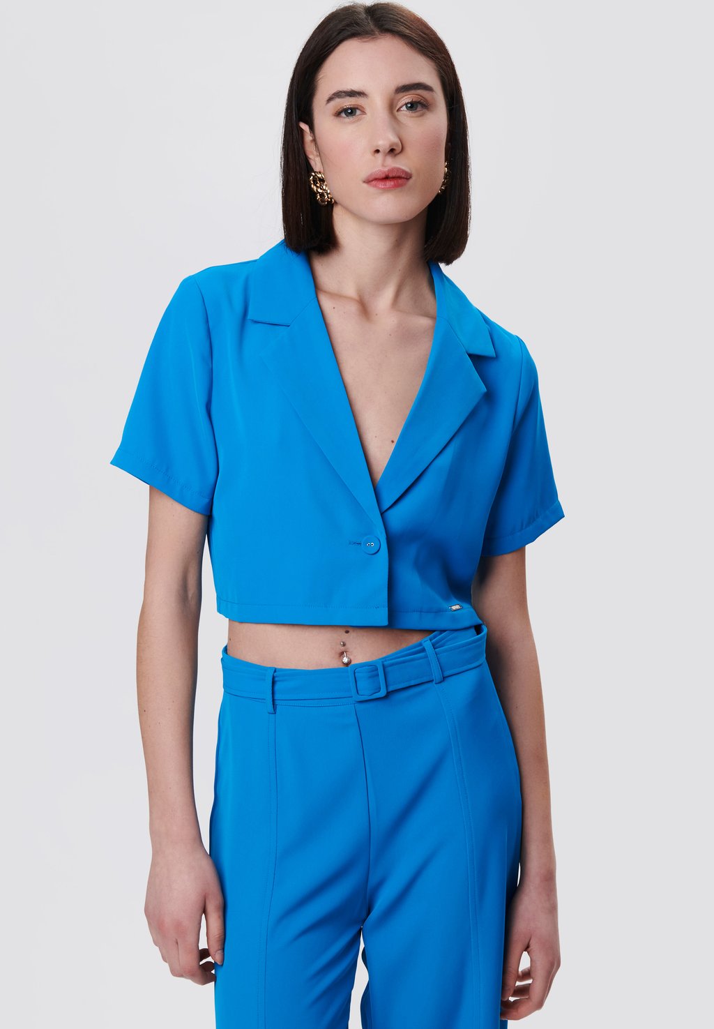 

Блейзер LAPEL COLLAR CROPPED INFLUENCER, синий