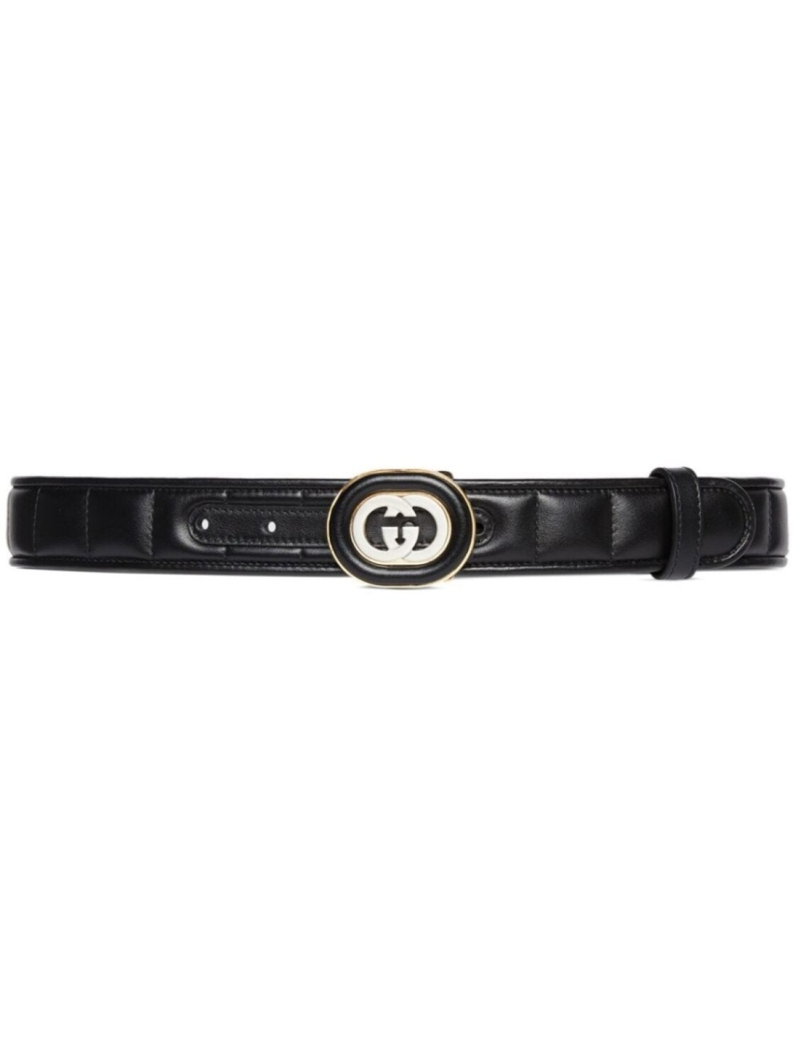 

Gucci ремень с пряжкой Interlocking G, черный