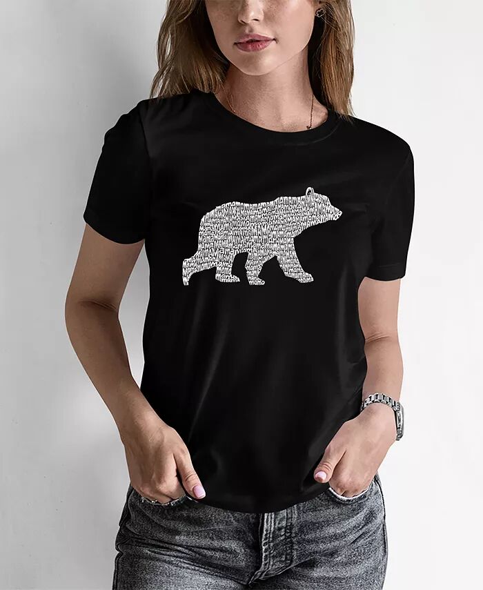 

Женская футболка Word Art Mama Bear LA Pop Art, черный